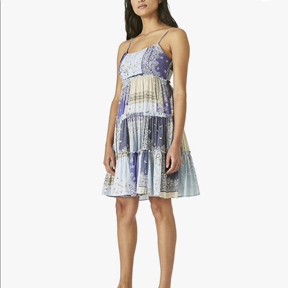 Lucky Brand Women’s Tiered Mini Dress in Indigo - Picture 2 of 4